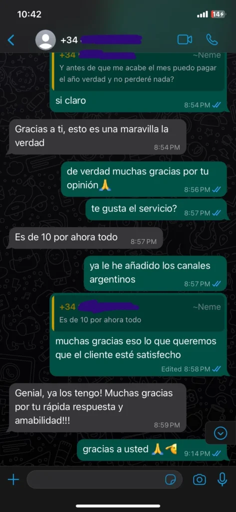 gusta el servicio